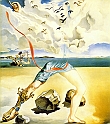 DALI' SALVADOR (1904-1989) - paysage fantastique midi heroique, 1943